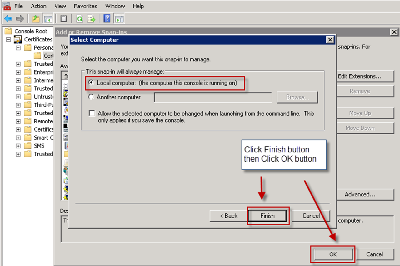 Select Local Computer