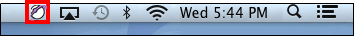 The BlackBerry AtHoc desktop app globe icon shown in the system tray (Mac)