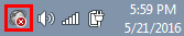 The grey Globe icon shown in the system tray in a Windows system