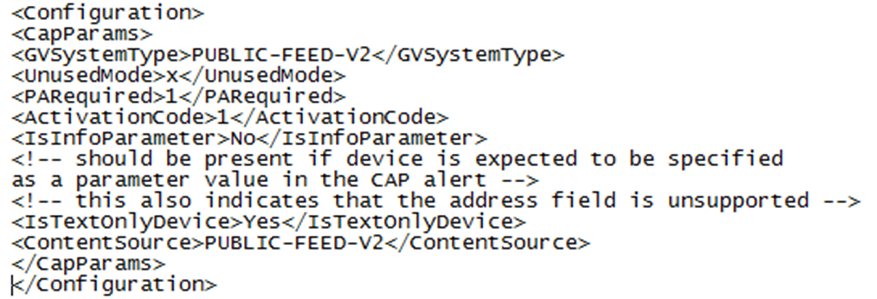 Sample XML template