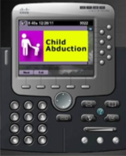 Cisco IP Phone visual display of alert