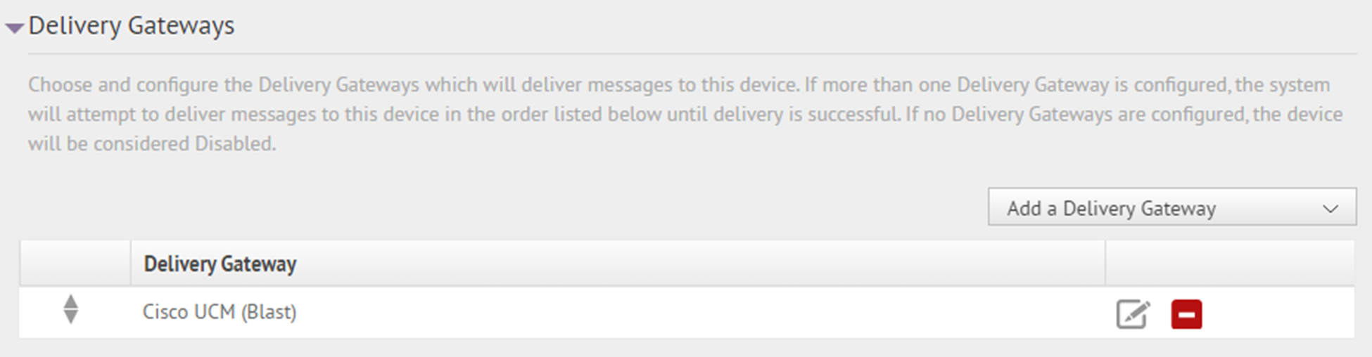 Add the delivery gateway