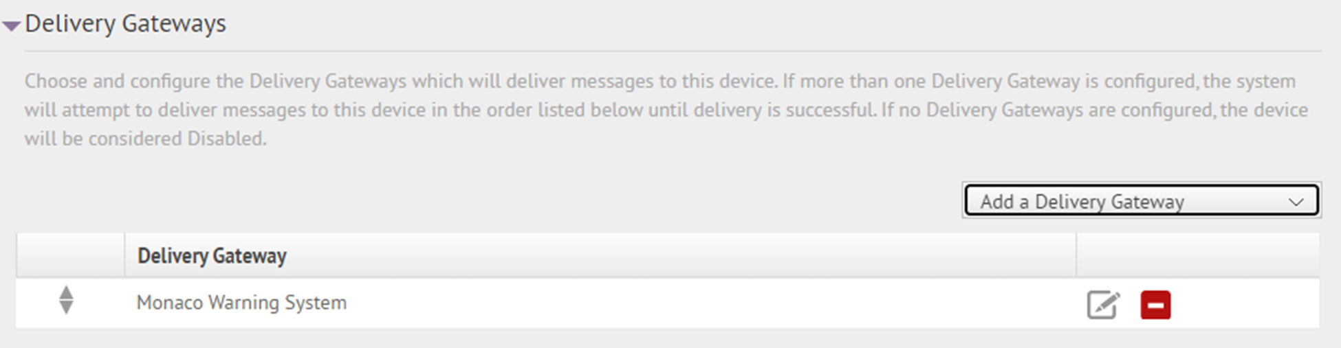 Add a delivery gateway