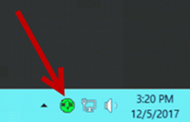 The IIM icon in the task tray