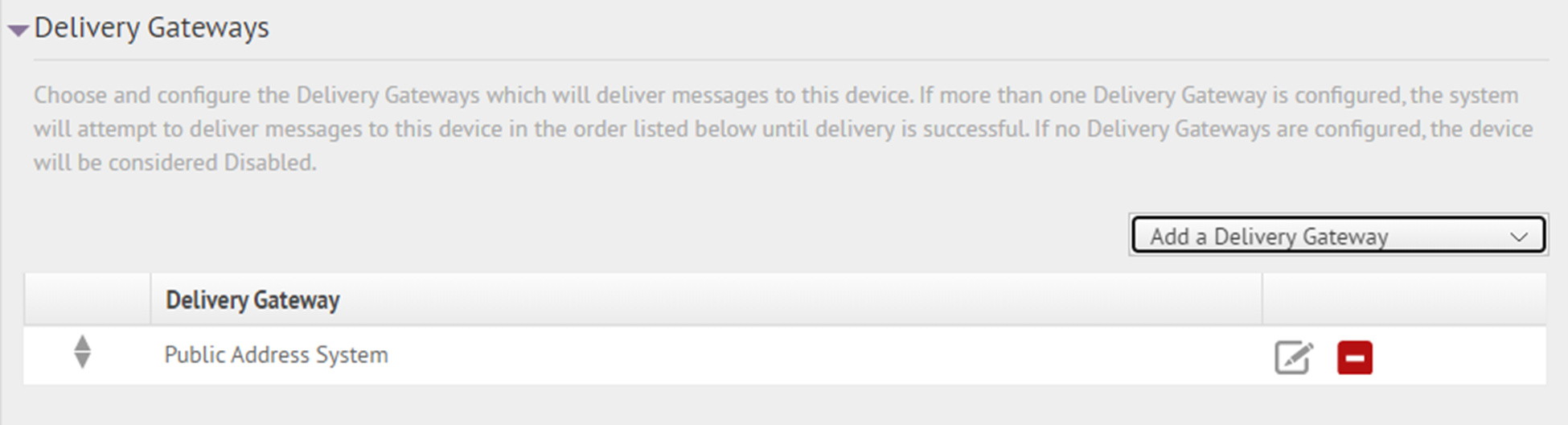 Add a delivery gateway